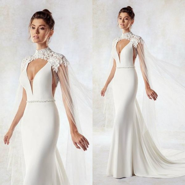eddy k bridal jackets custom made high collar lace appliqued wedding cape shawls women long wraps for formal dresses, White
eddy k bridal jackets custom made high collar lace appliqued wedding cape shawls women long wraps for formal dresses, White