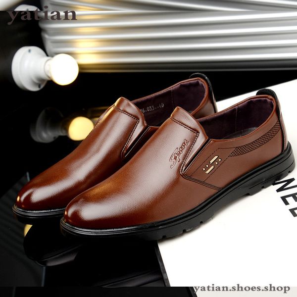 men dress shoes new arrival men slip on leather shoes solid color business flat loafer formal ag-19, Black
men dress shoes new arrival men slip on leather shoes solid color business flat loafer formal ag-19, Black