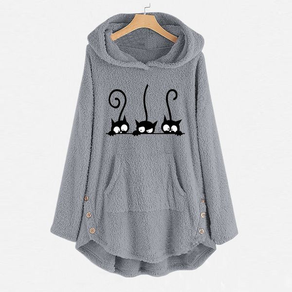 plus size hoodies womens fleece cat embroidery warm hoodie button autumn winter size long sleeve sweatshirts hoody ladies, Black
plus size hoodies womens fleece cat embroidery warm hoodie button autumn winter size long sleeve sweatshirts hoody ladies, Black