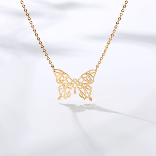 hollow animal butterfly pendant necklace for women gold stainless steel chain men fashion dress clothing costume jewelry, Silver
hollow animal butterfly pendant necklace for women gold stainless steel chain men fashion dress clothing costume jewelry, Silver