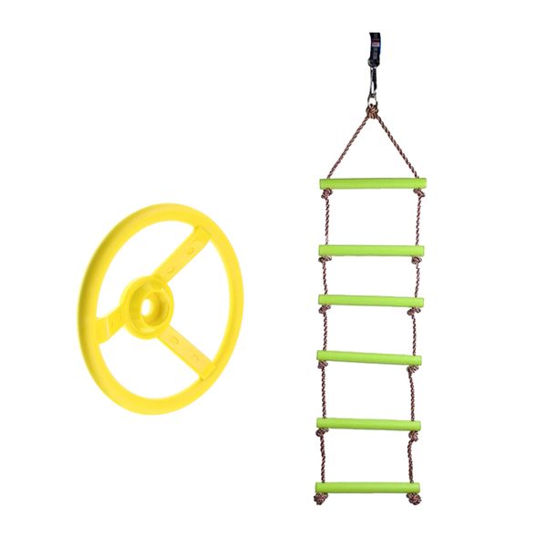 200cm length 6 rungs rope climbing ladder & 30cm diameter toy steering wheel climbing frame holds playground park gym toy
200cm length 6 rungs rope climbing ladder & 30cm diameter toy steering wheel climbing frame holds playground park gym toy