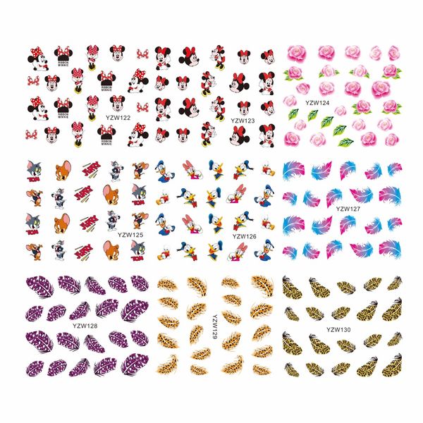 wuf 1 sheet optional watermark feather cartoon nails stickers water transfer decals beauty temporary tattoos tools for nails, Black
wuf 1 sheet optional watermark feather cartoon nails stickers water transfer decals beauty temporary tattoos tools for nails, Black