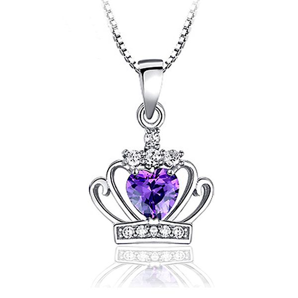 nice real 925 sterling silver with purple cz dimond cubic zirconia pendant necklace pretty crown shaped jewelry
nice real 925 sterling silver with purple cz dimond cubic zirconia pendant necklace pretty crown shaped jewelry