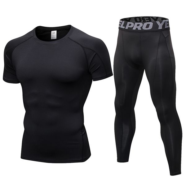 2018 yd men's sport suit short sleeve shirts+pants suit for running quick dry compression mens running set men's sportswear, Black;blue
2018 yd men's sport suit short sleeve shirts+pants suit for running quick dry compression mens running set men's sportswear, Black;blue