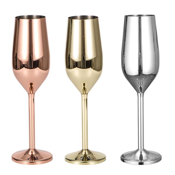 

200ml stainless steel goblet red wine glasses silver rose gold juice cup drink champagne goblet party barware home kitchen drinking tool