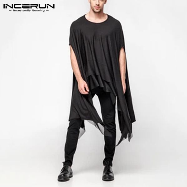 2020 men t shirts solid color round neck personality t-shirt men cloak cape punk style loose irregular pullover plus size 7, White;black
2020 men t shirts solid color round neck personality t-shirt men cloak cape punk style loose irregular pullover plus size 7, White;black