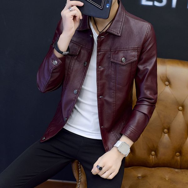 2019 новая мода осень мужской кожаные куртки plus black brown mens стенд воротник пальто кожа biker куртки пальто t73
2019 новая мода осень мужской кожаные куртки plus black brown mens стенд воротник пальто кожа biker куртки пальто t73