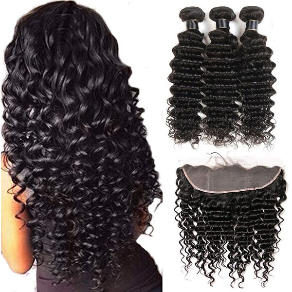 deep wave 3 bundles with frontal ear to ear lace frontal closure with bundles brazilian virgin hair with closure human hair extensions, Black;brown
deep wave 3 bundles with frontal ear to ear lace frontal closure with bundles brazilian virgin hair with closure human hair extensions, Black;brown