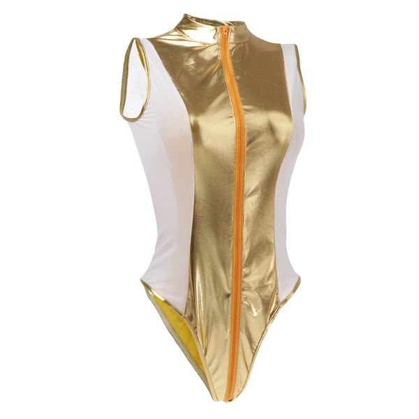 women's body wetlook bodysuit catsuit jumpsuit zipper gold color patent leather look jumpsuit lingerie underwear clubwear, White;black
women's body wetlook bodysuit catsuit jumpsuit zipper gold color patent leather look jumpsuit lingerie underwear clubwear, White;black