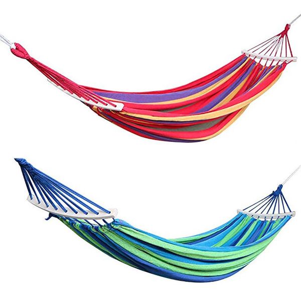 two people outdoor canvas camping hammock curved wooden stick stable garden swing chair hanging hammocks blue stripe/red stripe
two people outdoor canvas camping hammock curved wooden stick stable garden swing chair hanging hammocks blue stripe/red stripe