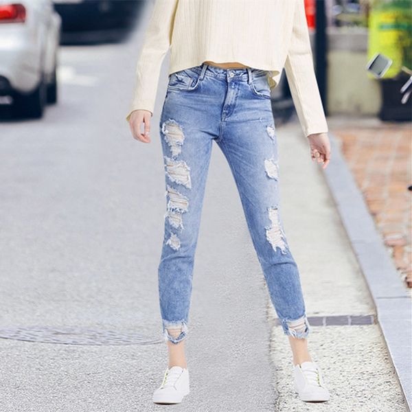 ripped jeans for women high waist destroyed denim trousers vintage light blue hole jeans streetwear plus size pencil jean pants
ripped jeans for women high waist destroyed denim trousers vintage light blue hole jeans streetwear plus size pencil jean pants