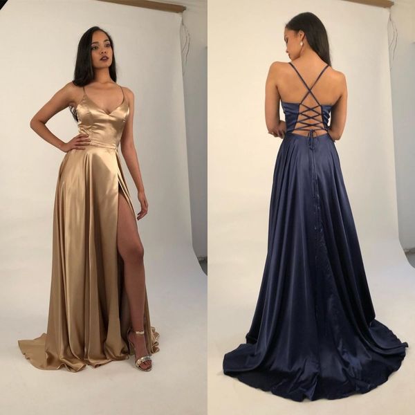 elegant prom dresses high split v neck mermaid satin evening dresses 2020 champagne burgundy image long formal gowns bm1540, Black
elegant prom dresses high split v neck mermaid satin evening dresses 2020 champagne burgundy image long formal gowns bm1540, Black