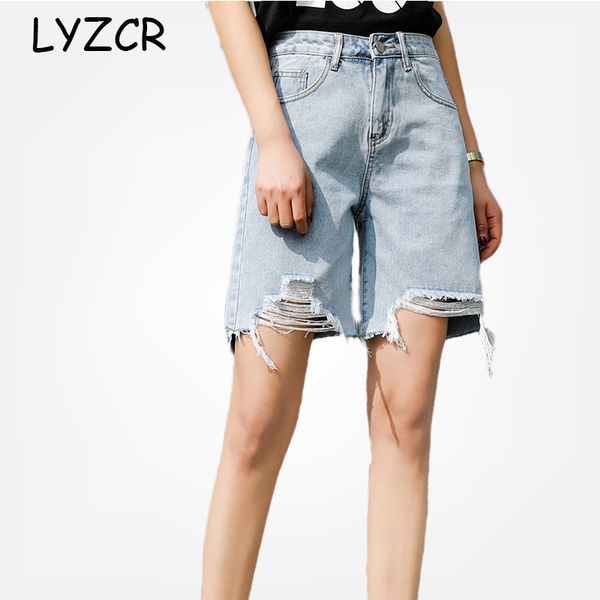 women's jeans lyzcr wide leg knee length women pants high waisted ripped for loose denim summer cpris female 2021, Blue
women's jeans lyzcr wide leg knee length women pants high waisted ripped for loose denim summer cpris female 2021, Blue