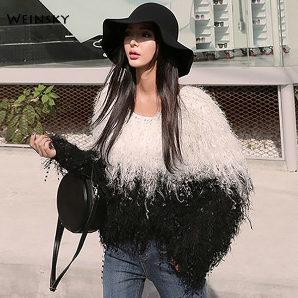 2019 autumn and winter women tassel knitted sweater and pullovers korean fashion style elegant female sweaters, White;black
2019 autumn and winter women tassel knitted sweater and pullovers korean fashion style elegant female sweaters, White;black