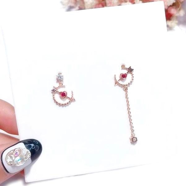 mengjiqiao 2018 new korean creative arrow love heart asymmetric earrings for women romantic jewelry rhinestone pendant brincos, Silver
mengjiqiao 2018 new korean creative arrow love heart asymmetric earrings for women romantic jewelry rhinestone pendant brincos, Silver