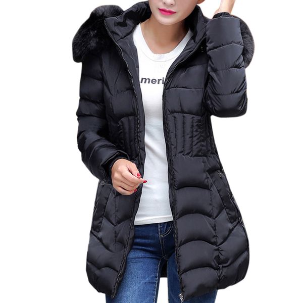 2019 women winter hooded warm coat plus size candy colorfashion winter womens long jacket warm cotton slim coat parka outwear, Black
2019 women winter hooded warm coat plus size candy colorfashion winter womens long jacket warm cotton slim coat parka outwear, Black