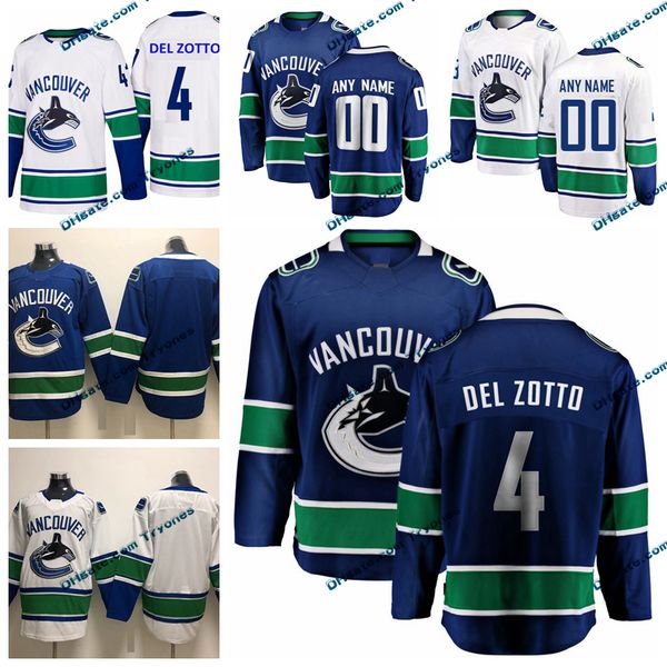 

2019 vancouver canucks michael del zotto stitched jerseys mens customize home blue shirts 4 michael del zotto hockey jerseys s-xxxl, Black;red