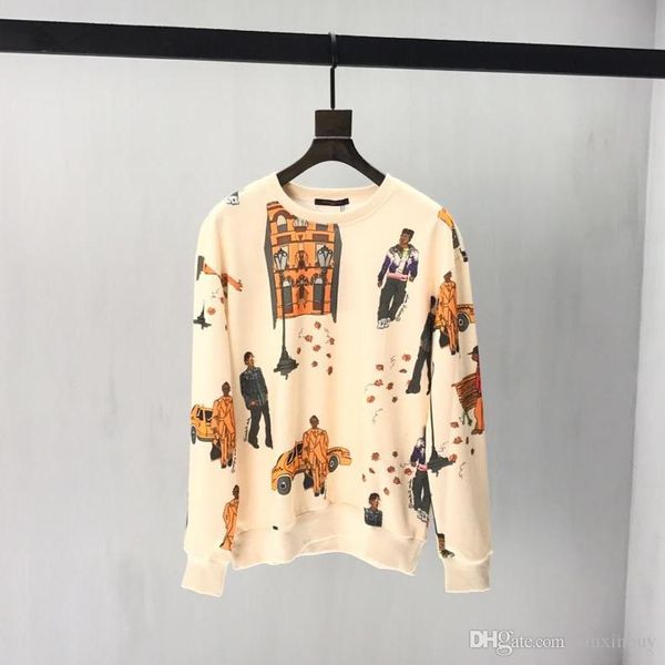 2019 italy autumn winter fashion new walkers print sports casual mens hooded sweatshirt, White;black
2019 italy autumn winter fashion new walkers print sports casual mens hooded sweatshirt, White;black