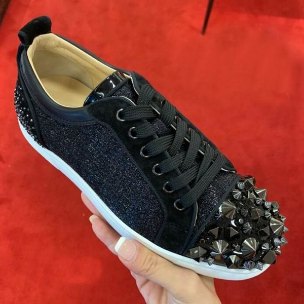 luxury designer junior mix degra low-sneakers flat with strass elegant women,men red bottom shoes party wedding dress ing, Black
luxury designer junior mix degra low-sneakers flat with strass elegant women,men red bottom shoes party wedding dress ing, Black