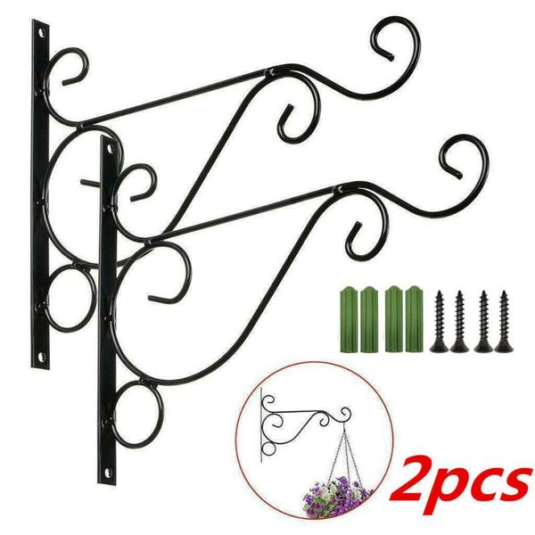 2pcs metal hanging basket brackets flower pot hook outdoor street lamp garden iron plant hanger hooks wall decor 24.5*20.5cm
2pcs metal hanging basket brackets flower pot hook outdoor street lamp garden iron plant hanger hooks wall decor 24.5*20.5cm