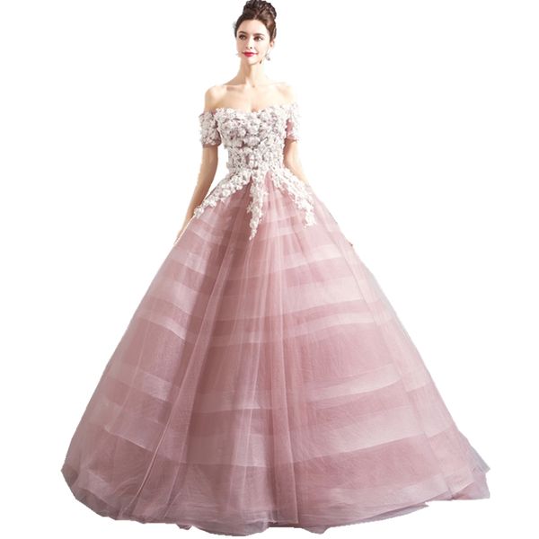 ruthshen new charming 3d handmade flowers prom dresses off the shoulder sleeves ball gown party dress special occasion gowns, White;black
ruthshen new charming 3d handmade flowers prom dresses off the shoulder sleeves ball gown party dress special occasion gowns, White;black