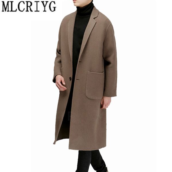 plus size 4xl 2019 men autumn winter casual male wool overcoat warm thick long loose woolen coats windbreaker outwear lx92, Black
plus size 4xl 2019 men autumn winter casual male wool overcoat warm thick long loose woolen coats windbreaker outwear lx92, Black