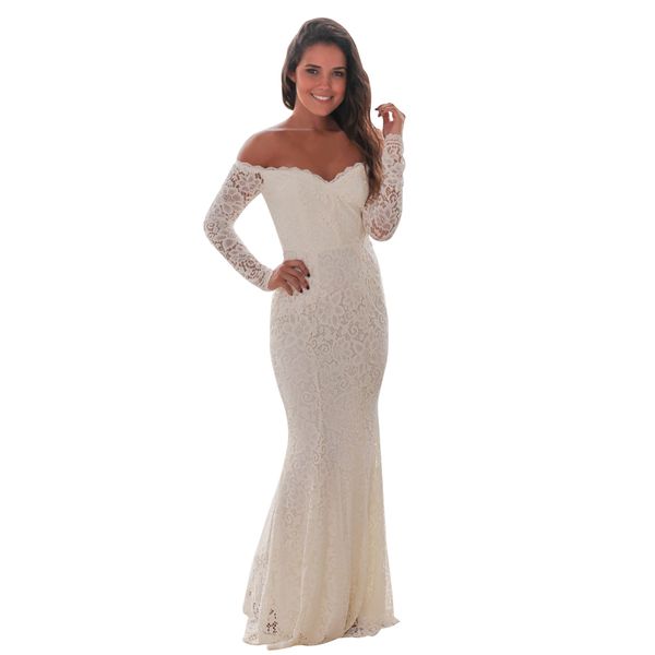 new style bra straight neck back zipper crochet fish tail mop party dress