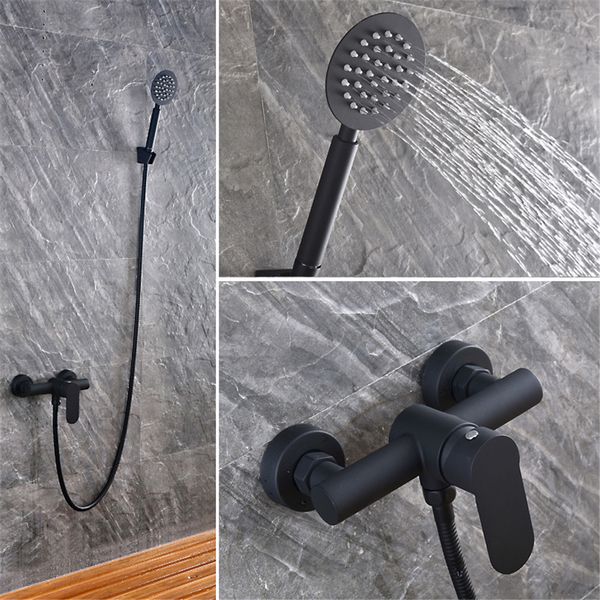 Bathroom shower set 304 Stainless steel material black paint faucet with handheld shower head
Bathroom shower set 304 Stainless steel material black paint faucet with handheld shower head