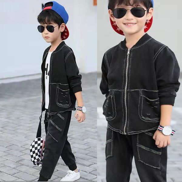 fashion autumn spring kids boys clothing sets cotton denim long sleeve coats +pants boys clothes sets outfits children suits, White
fashion autumn spring kids boys clothing sets cotton denim long sleeve coats +pants boys clothes sets outfits children suits, White