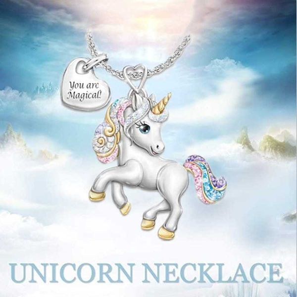chuhan cute unicorn necklace girls baby rainbow animal cartoon necklaces crystal heart you are my magic jewelry gifts, Silver
chuhan cute unicorn necklace girls baby rainbow animal cartoon necklaces crystal heart you are my magic jewelry gifts, Silver