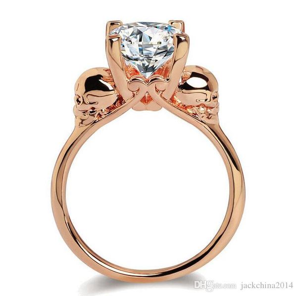 2017 new arrival punk fashion jewlery soliatire 10kt rose&white gold filled 9mm big white z cz diamond gemstones round wedding skullring, Slivery;golden
2017 new arrival punk fashion jewlery soliatire 10kt rose&white gold filled 9mm big white z cz diamond gemstones round wedding skullring, Slivery;golden