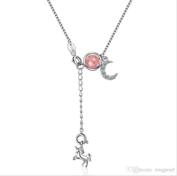 instagram moonstone unicorn pendant necklace female korean moon clavicle chain for student jewelry gift with card package, Silver
instagram moonstone unicorn pendant necklace female korean moon clavicle chain for student jewelry gift with card package, Silver