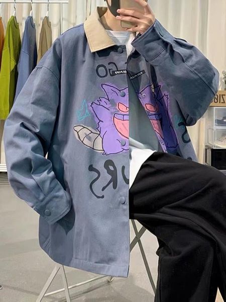 2020 new men's leisure coat japanese fashion handsome loose mens clothes youth devil printing tide streetwear men jackets coats, Black;brown
2020 new men's leisure coat japanese fashion handsome loose mens clothes youth devil printing tide streetwear men jackets coats, Black;brown
