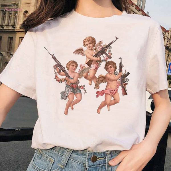 angel 90s fashion t shirt women kawaii print short sleeved o neck t shirt vintage women vogue ullzang tshirt harajuku tees, White
angel 90s fashion t shirt women kawaii print short sleeved o neck t shirt vintage women vogue ullzang tshirt harajuku tees, White