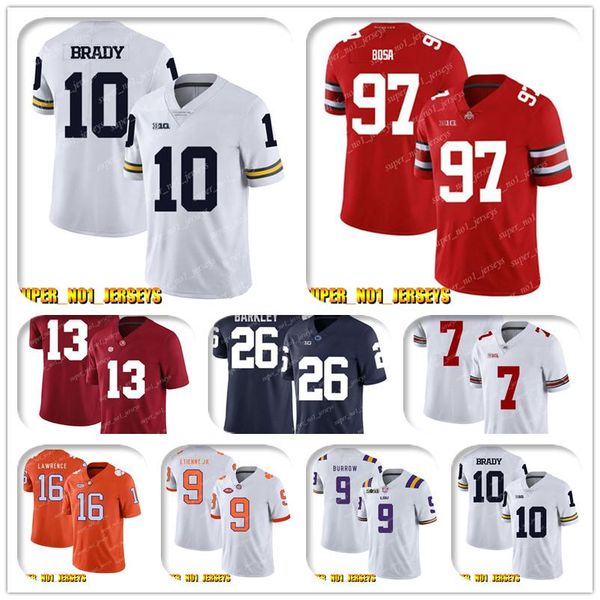 ncaa 10 tom brady trevor lawrence clemson tigers college football jersey gardner minshew c.j. henderso k'lavon chaisson blake bortles, Black;red
ncaa 10 tom brady trevor lawrence clemson tigers college football jersey gardner minshew c.j. henderso k'lavon chaisson blake bortles, Black;red