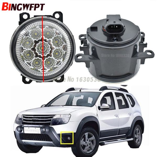2x car styling 6000k white high power led fog lamps drl lights for renault duster closed off-road vehicle 2012-2015
2x car styling 6000k white high power led fog lamps drl lights for renault duster closed off-road vehicle 2012-2015