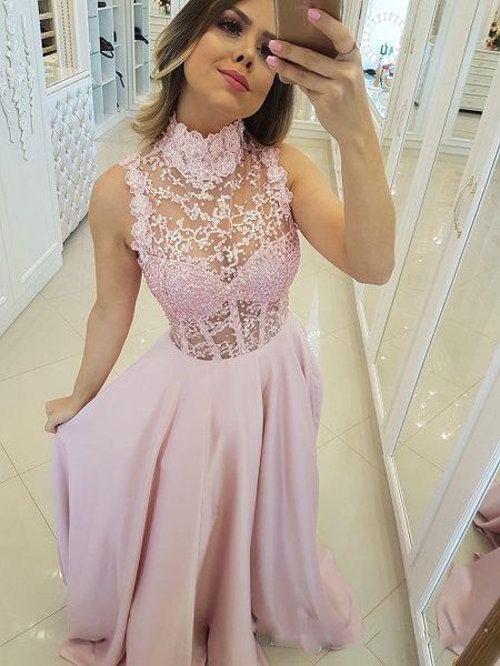 high neck pink prom dresses sheer bead lace evening gowns see through cocktail party ball red carpet dress celebrity formal gown, Black
high neck pink prom dresses sheer bead lace evening gowns see through cocktail party ball red carpet dress celebrity formal gown, Black