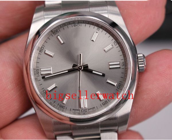 men's sport watches 39mm steel watch model 116000 silver index dial automatic movement mechanical watch men watches box, Slivery;brown
men's sport watches 39mm steel watch model 116000 silver index dial automatic movement mechanical watch men watches box, Slivery;brown