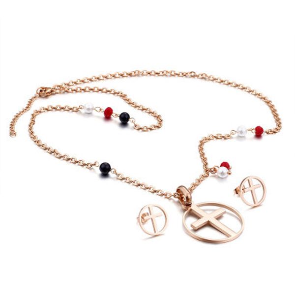 necklace women sets colorful imitation pearl beaded chains necklaces stainless steel gold/silver color cross pendants necklaces
necklace women sets colorful imitation pearl beaded chains necklaces stainless steel gold/silver color cross pendants necklaces