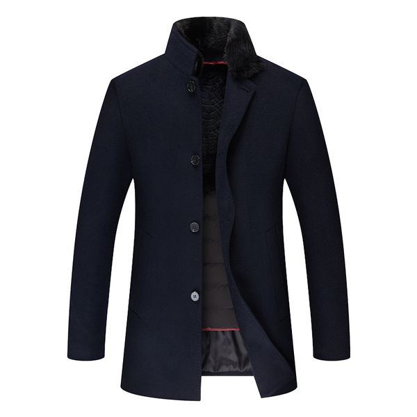 detachable natural fur collar wool lining down filler manteau homme long, Black
detachable natural fur collar wool lining down filler manteau homme long, Black