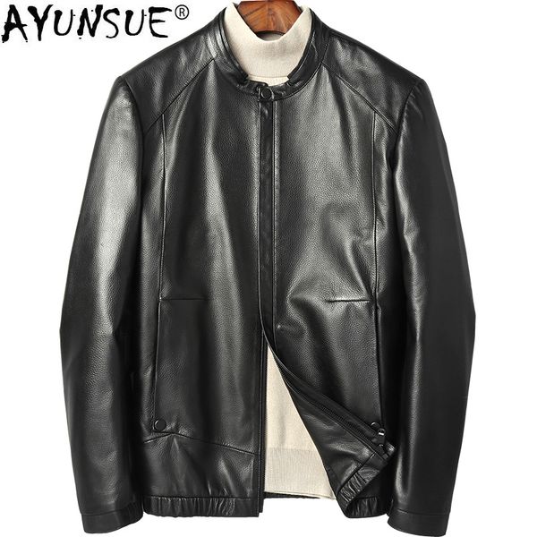 ayunsue 2019 men's leather jackets autumn short jacket men genuine sheepskin coat plus size jacket chaqueta cuero p-d8277c zl953, Black
ayunsue 2019 men's leather jackets autumn short jacket men genuine sheepskin coat plus size jacket chaqueta cuero p-d8277c zl953, Black