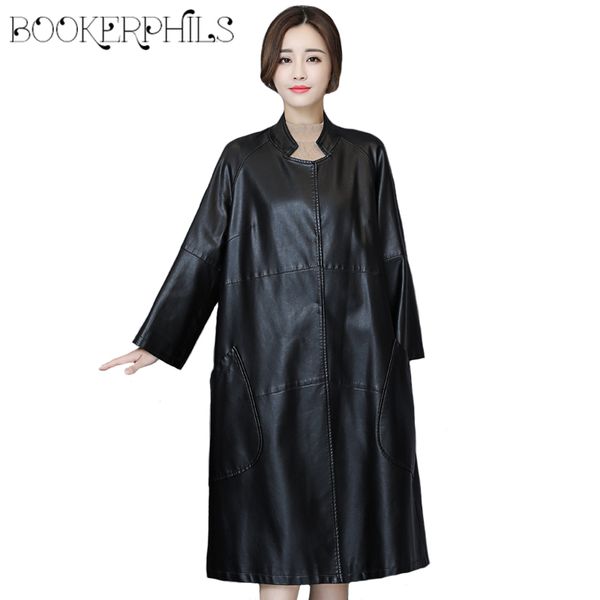 long leather coat women 2019 autumn winter oversize black soft pu leather jacket loose women trench coat female outwear
long leather coat women 2019 autumn winter oversize black soft pu leather jacket loose women trench coat female outwear