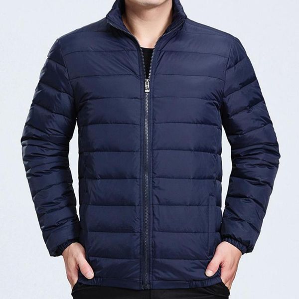 plus size men winter long sleeve stand collar zip pockets warm down jacket coat, Black
plus size men winter long sleeve stand collar zip pockets warm down jacket coat, Black