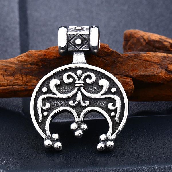 men amulet viking slavic god symbol pendant warding veles bear necklace with lucky knot chain jewelry, Silver
men amulet viking slavic god symbol pendant warding veles bear necklace with lucky knot chain jewelry, Silver