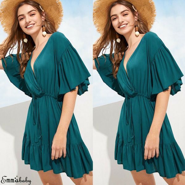 hirigin brand vestidos elegant dress women 2019 summer green v-neck frill mini dress summer beach skater sundress, Black;gray
hirigin brand vestidos elegant dress women 2019 summer green v-neck frill mini dress summer beach skater sundress, Black;gray