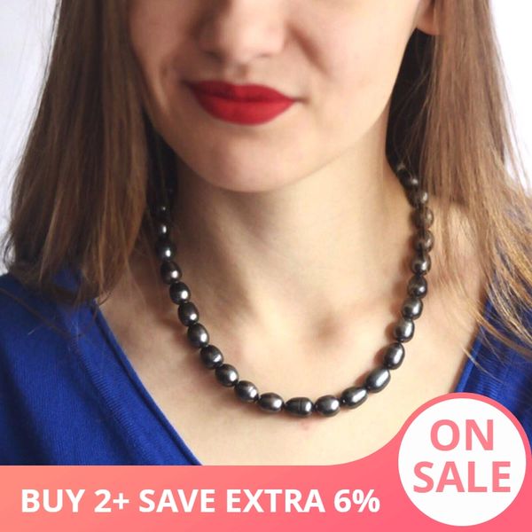daimi 10-11mm big rice pearl necklace natural pearl choker necklace classic jewelry, Silver
daimi 10-11mm big rice pearl necklace natural pearl choker necklace classic jewelry, Silver