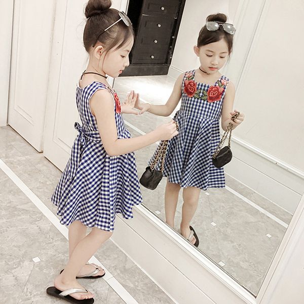 Children's cotton plaid dress 2019 summer new girls baby embroidery sleeveless strap dress factory direct Girl's skirt, Red;yellow
Children's cotton plaid dress 2019 summer new girls baby embroidery sleeveless strap dress factory direct Girl's skirt, Red;yellow