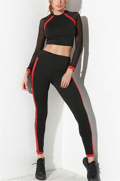 2019 new mesh women tracksuits waist leggings long sleeve jogging shirts fitness gym sportswear running set, Black;blue
2019 new mesh women tracksuits waist leggings long sleeve jogging shirts fitness gym sportswear running set, Black;blue