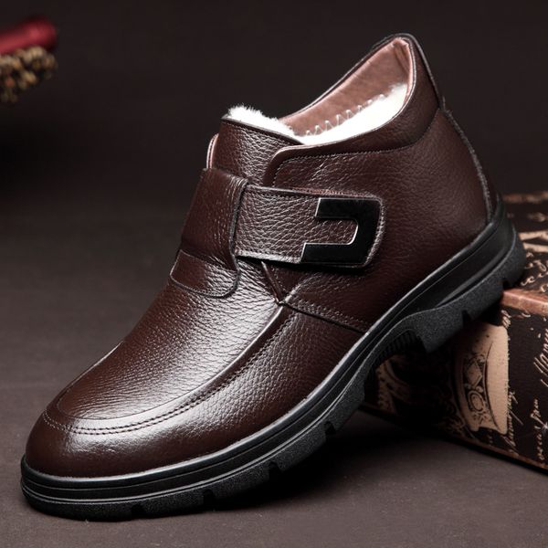 2018 winter leather shoes for men keep warm plush men shoes gift for father winter zapatos de hombre, Black
2018 winter leather shoes for men keep warm plush men shoes gift for father winter zapatos de hombre, Black