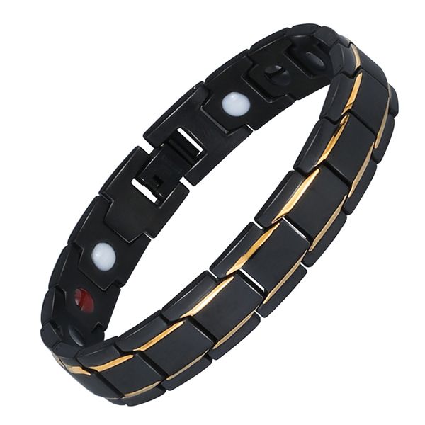 drop-shipping black men's magnetic health bracelets & bangles 316l stainless steel energy germanium charm bracelet jewelry 10087, Golden;silver
drop-shipping black men's magnetic health bracelets & bangles 316l stainless steel energy germanium charm bracelet jewelry 10087, Golden;silver